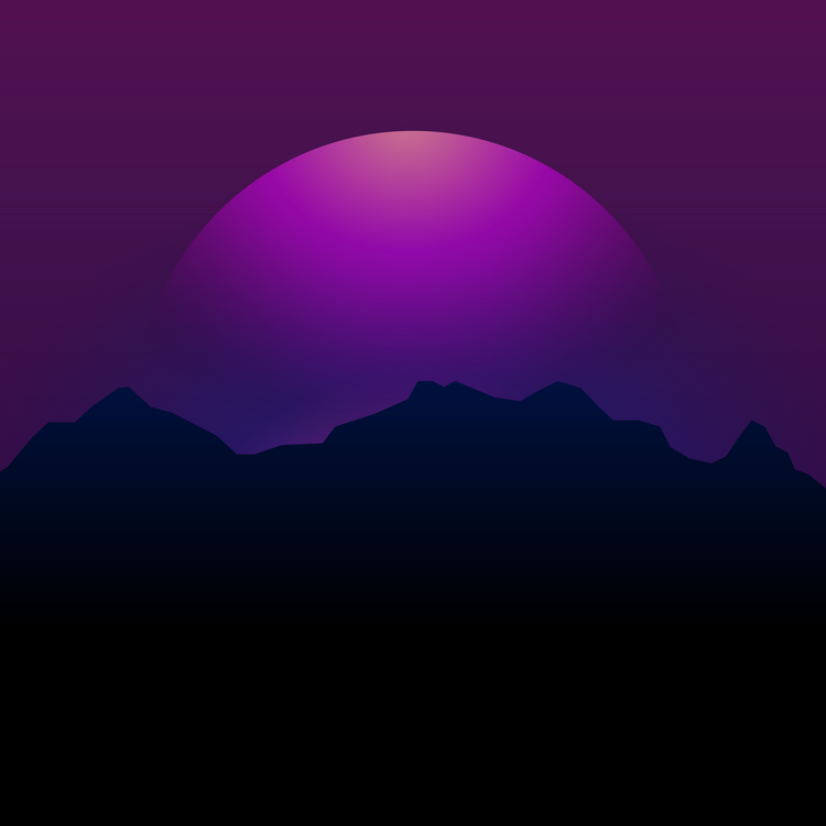 Mountains Cyberpunk Background